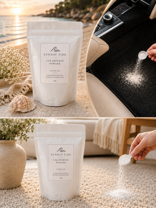Natural Car Refresh Powder – Shoreline | Odour Eliminator Handmade Australia