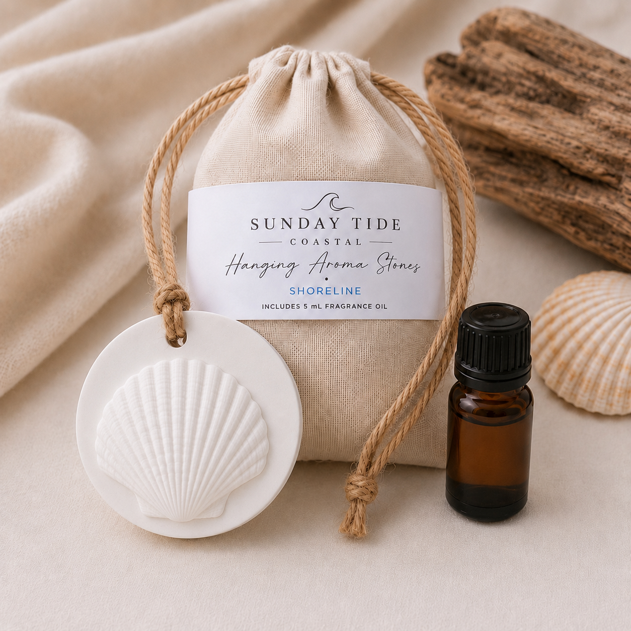 Clamshell Hanging Aroma Stone – Car & Home Fragrance Gift | Handmade Australia