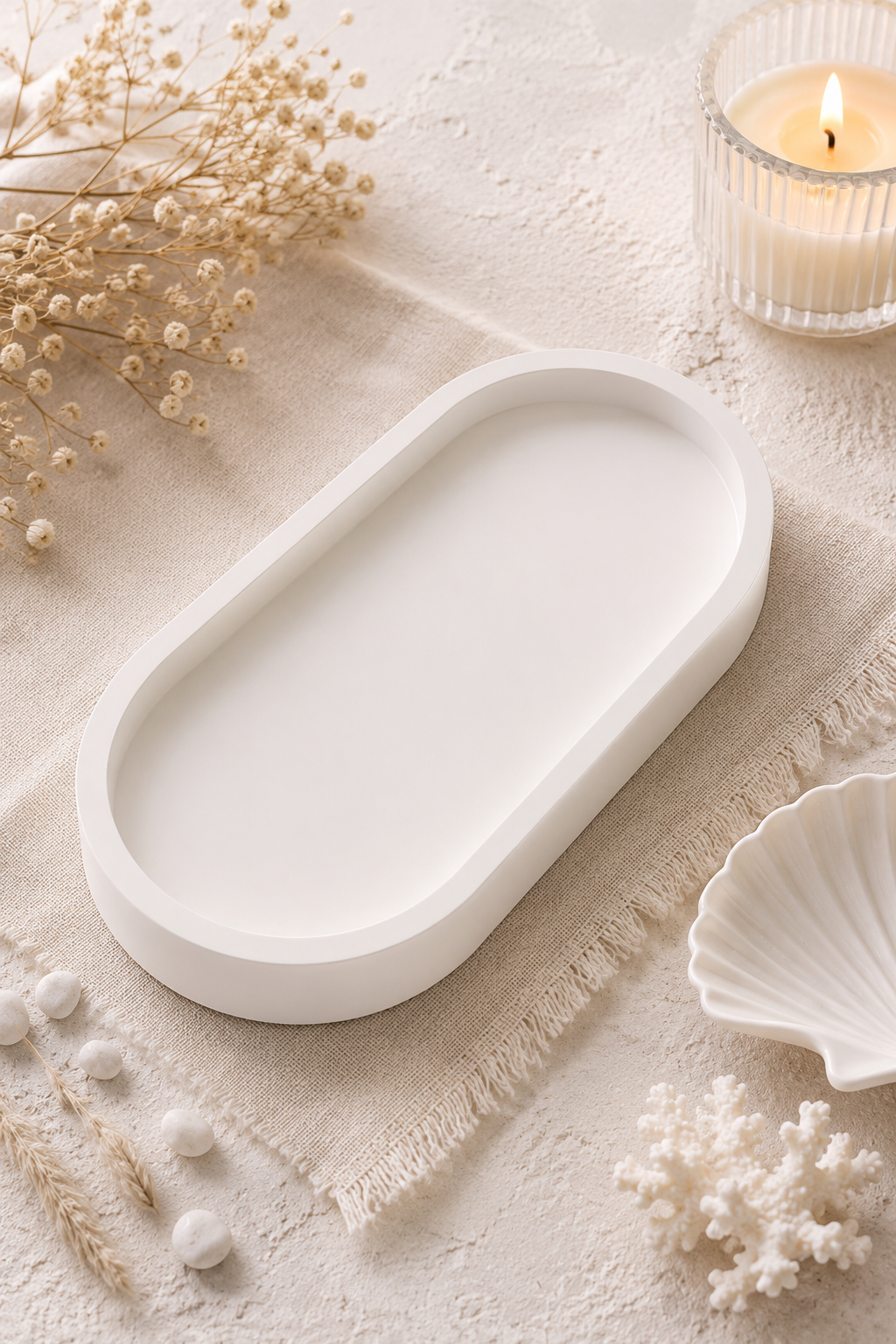 Harbour Tray – Shell White | Handmade Home Decor Australia