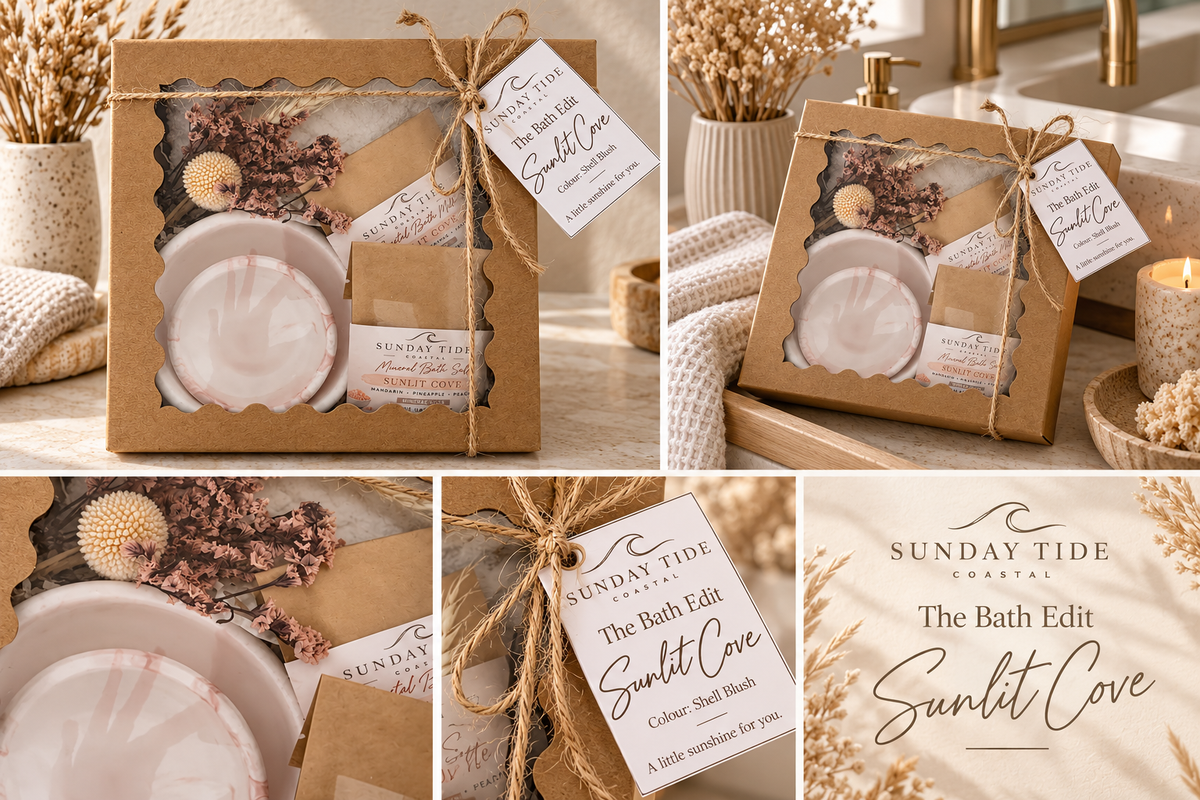 The Bath Edit with Quiet Shore Duo - Shell Blush