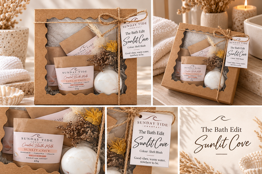The Bath Edit with Shore Pebble Pot - Shell Blush