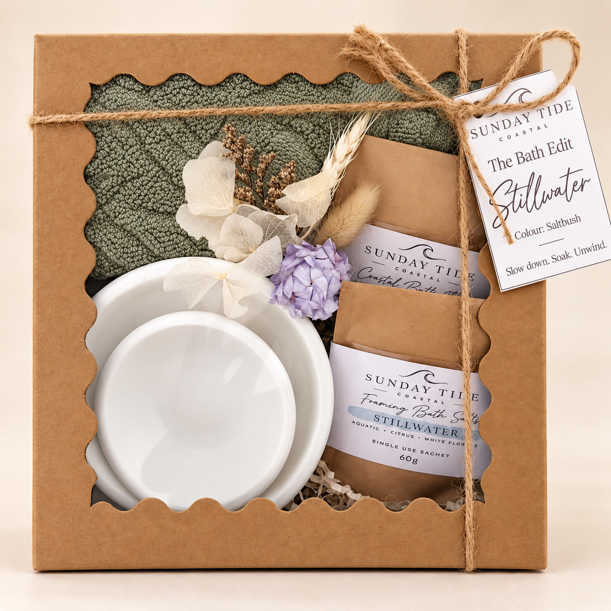 The Bath Edit with Quiet Shore Duo - Saltbush