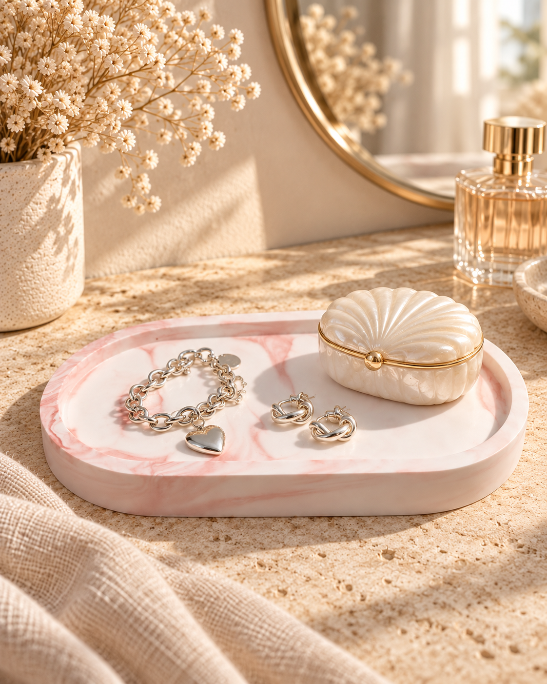 Harbour Tray - Shell  Blush