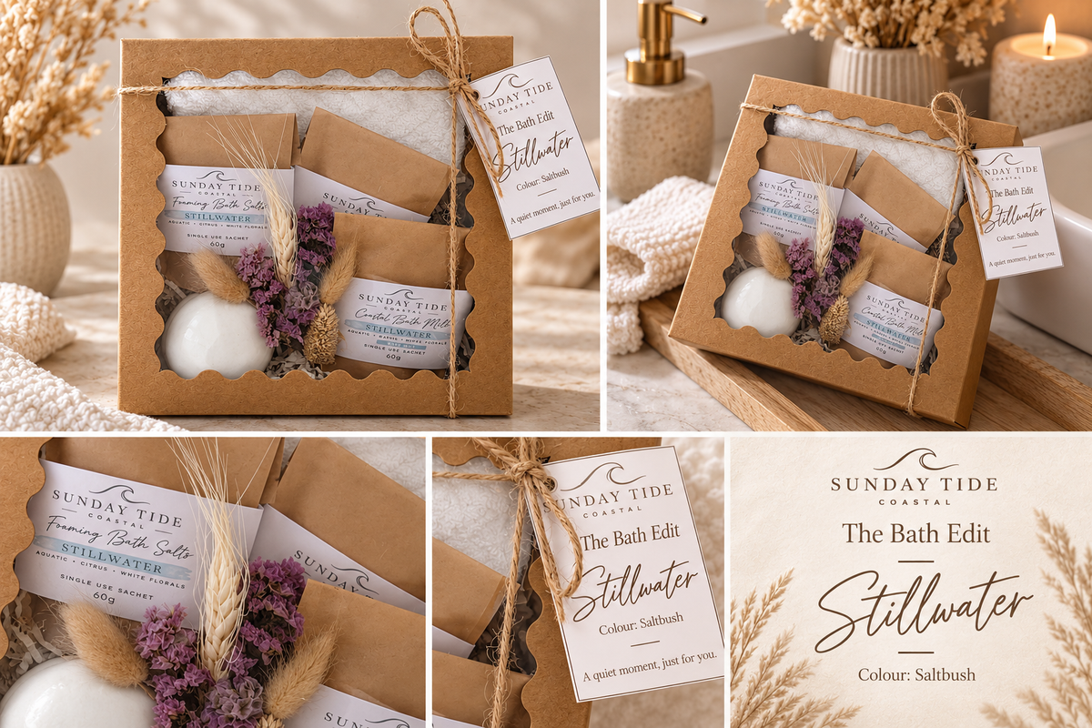 The Bath Edit with Shore Pebble Pot - Saltbush