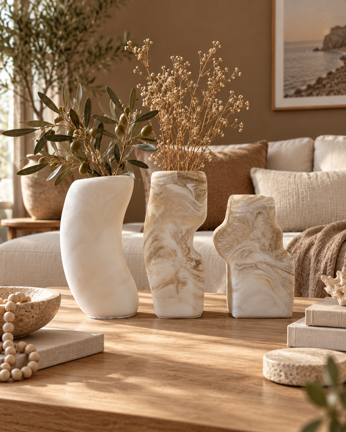 Sculpted Shore Trio - Sunworn Stone