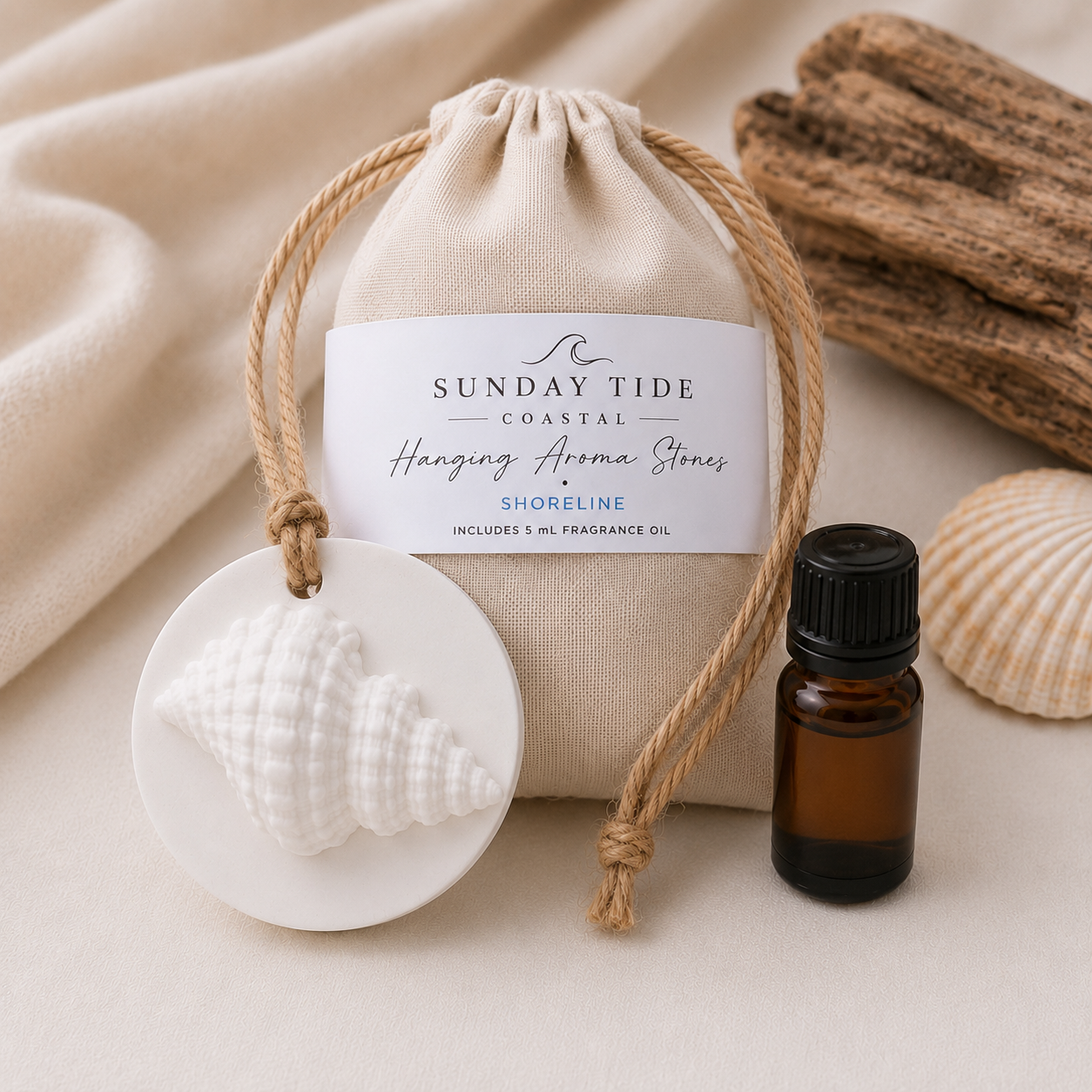 Conch Shell Hanging Aroma Stone – Car & Home Fragrance Gift | Handmade Australia
