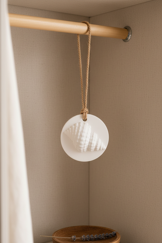 Hanging Aroma Stone - Conch Shell in small space