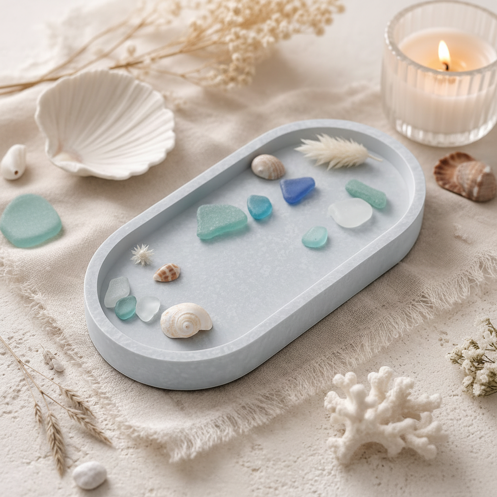 Sea Mist Oval Tray